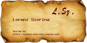 Lorenz Szorina névjegykártya